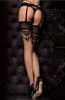 Ballerina 314B Luxury  Lace Top Holdups with Seams in Nude & Black