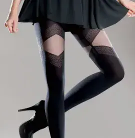 Opaque Mock Suspender Tights