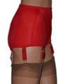Red Panty Girdle with 6 Suspender Straps and lace Front
