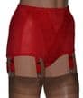 Red Panty Girdle with 6 Suspender Straps and lace Front