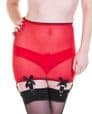 Roll-on Suspender Girdle with 6 Straps in White or Red