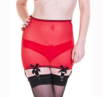 Roll-on Suspender Girdle with 6 Straps in White or Red