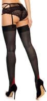 Plus Size Seamed Stockings in Black up to UK 36 / EU62