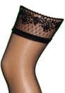 Veneziana Riga Dietro Seamed Hold-ups Black or Tan