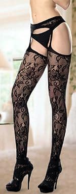 Tights Online- Fishnet Suspender Tights