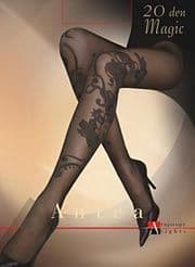Sheer black tights for shapely legs