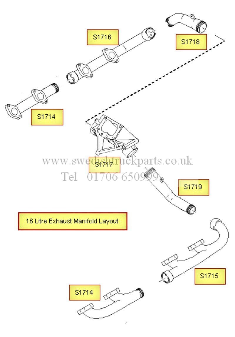 Scania Exhaust Manifold Rear Left Side 1928762 R164 T164 1541367