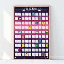 100 80's Movies Bucket List - Scratch off Poster