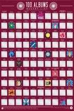 100 Albums Bucket List - Scratch off Poster