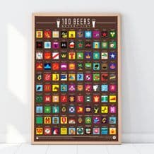 100 Beers Bucket List - Scratch off Poster