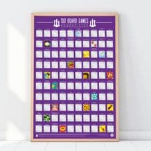 100 Board Games Bucket List - Scratch Off Poster