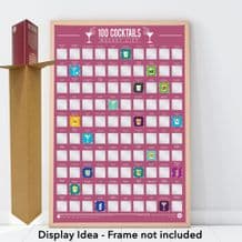 100 Cocktails Bucket List - Scratch off Poster