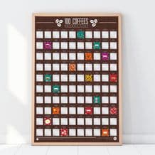 100 Coffees Bucket List - Scratch off Poster