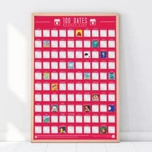 100 Dates To Go On Bucket List - Scratch Off Poster