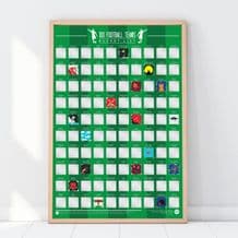 100 Football Teams Bucket List - Scratch Off Poster