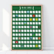 100 Golf Courses Bucket List - Scratch Off Poster