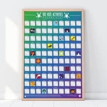 100 Kids Activities Bucket List - Scratch Off Poster