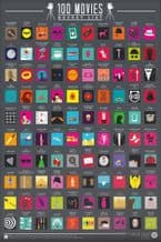 100 Movies Bucket List - Scratch off Poster