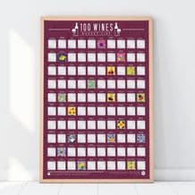 100 Wines Bucket List - Scratch off Poster