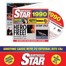 1930 to 2005 Birthday Star CD Greeting Card