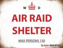 Air Raid Shelter Metal Wall Sign (4 sizes)