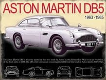 Aston Martin DB5 Metal Wall Sign (4 sizes)