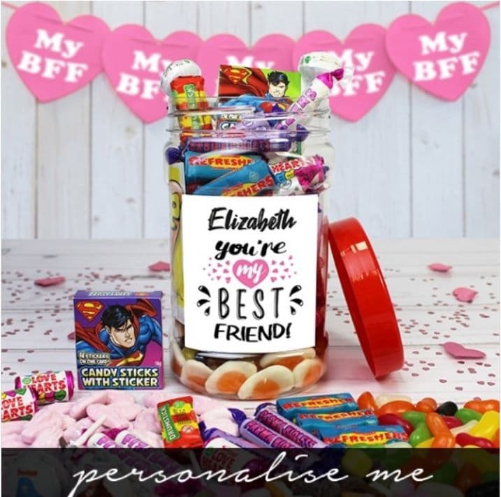 Personalised Retro Sweet Jar | Best Friend Gifts | Unique Gifts for Friends