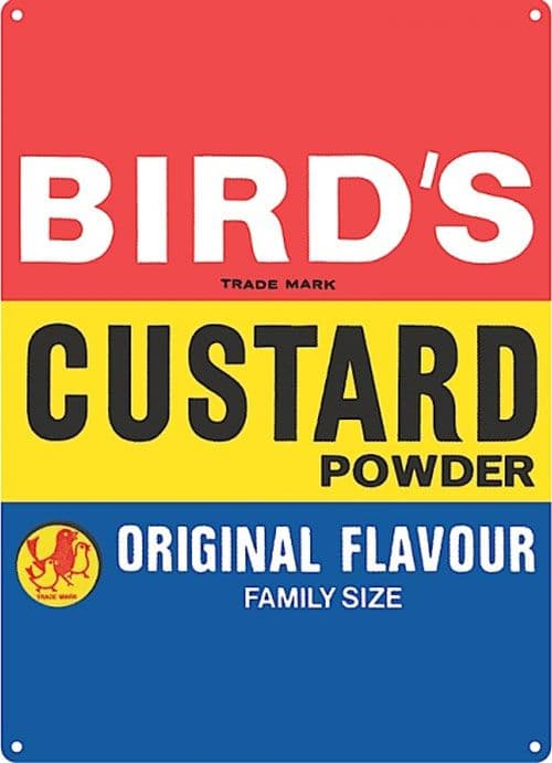 Birds Custard - A3 Metal Wall Sign