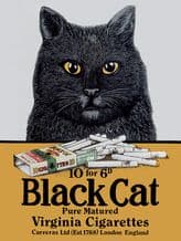 Black Cat Cigarettes Metal Wall Sign (4 sizes)