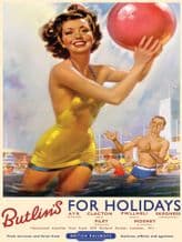 Butlins Holiday Camps Metal Wall Sign (4 sizes)