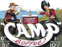 Camp Coffee Metal Wall Sign (4 sizes)