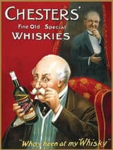 Chester's Whisky Metal Wall Sign (3 sizes)