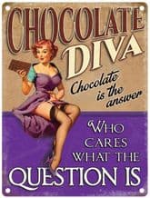 Chocolate Diva Metal Wall Sign (4 sizes)
