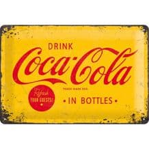 Coca Cola Yellow Sign 3D Metal Wall Sign
