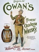 Cowan's Irish Whisky Metal Wall Sign (3 sizes)