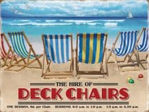 Deckchairs for Hire Metal Wall Sign (4 sizes)