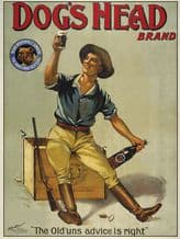 Dog's Head Beer Metal Wall Sign (3 sizes)