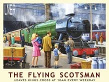 Flying Scotsman at Kings Cross Metal Wall Sign (4 sizes)