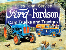 Ford and Fordson Trucks and Tractors Metal Wall Sign (3 sizes)