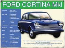 Ford Cortina MK1 Metal Wall Sign (4 sizes)