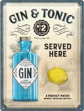 Gin and Tonic 3D Metal Wall Sign