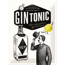 Gin and Tonic Time 3D Metal Wall Sign (Large)