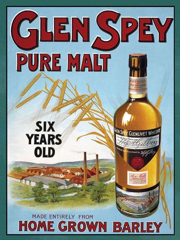 Glen Spey Malt Whisky Metal Wall Sign | Home Bar Signs | Vintage ...