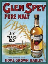 Glen Spey Malt Whisky Metal Wall Sign (3 sizes)