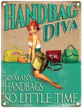 Handbag Diva Metal Wall Sign (4 sizes)