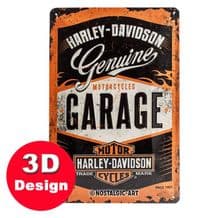 Harley Davidson 3D Metal Wall Sign Small