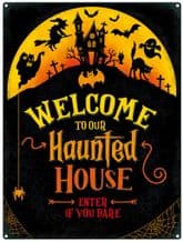 Haunted House Metal Wall Sign (4 sizes)