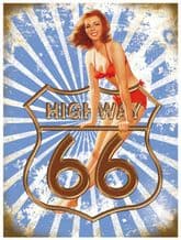 Highway 66 Metal Wall Sign (4 sizes)
