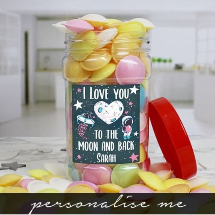 Personalised Flying Saucers Jar Valentines Day Gifts Unique Gift Ideas