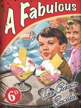 Ice Cream Sundae Metal Wall Sign (4 sizes)